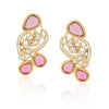 Gold Plated Kundala Tourmaline Earring