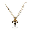 Gold Plated  Neel Kundan Citrine Onyx Necklace Set