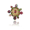Gold Plated Tourmaline Kundan Ring