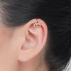 Dainty Rose Plated Zircon Earcuff