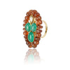 Gold Plated Green Onyx Ring