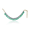 Gold Plated Neel Green Onyx Iolite Necklace Set