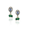 Silver Plated Neel Iolite Zircon Choker Set