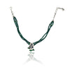Silver Plated Neel Iolite Zircon Choker Set