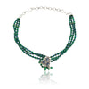 Silver Plated Neel Iolite Zircon Choker Set