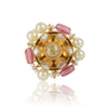 Gold Plated Kundan Tourmaline Ring
