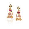 Gold Plated Neel Kundan Pink Tassel Necklace Set