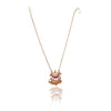 Gold Plated Neel Kundan Pink Tassel Necklace Set