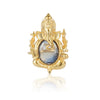 Gold Plated Blue Iolite Ganesha Ring