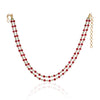 Gold Plated DOR Fluorite Jade String Necklace Set