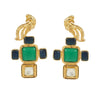 RATNA BLUE SQUARE PENDANT SET