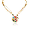 Gold Plated Celestial Navrattan Necklace Set