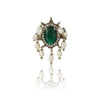 Silver Plated Green Onyx Ring