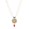 VILANDI KUNDAN FLOWER PENDANT SET