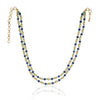 Gold Plated DOR Peridot Iolite String Necklace Set