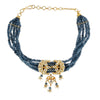 VILANDI KUNDAN BLUE CHOKER SET