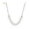 Gold Plated DOR Iolite Peridot String Necklace Set