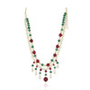 Gold Plated Tarana Green Onyx String