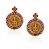 Chaitra Lakshmi Ruby Zircon Stud Earrings