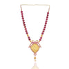 Gold Plated Sankranti Temple Ruby Necklace