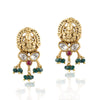 Gold Plated Sankranti Temple Onyx Kundan Necklace Set
