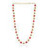 Gold Plated Tarana Coral Gold Bead String