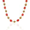 Gold Plated Tarana Coral Gold Bead String
