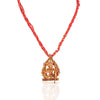 Gold Plated Sankranti Temple Coral Necklace Set