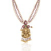 Gold Plated Sankranti Temple Ruby Kundan Necklace Set