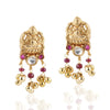 Gold Plated Sankranti Temple Ruby Kundan Necklace Set