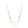Silver Plated Tarana Yellow Quartz String