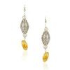 Silver Plated Tarana Yellow Quartz String