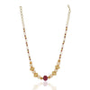 Gold Plated Tarana Ruby Onyx Moti Ball String