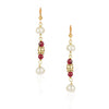 Gold Plated Tarana Ruby Onyx Moti Ball String