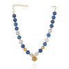 Gold Plated Tarana Lapis Baroque Pearl String