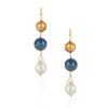 Gold Plated Tarana Lapis Baroque Pearl String