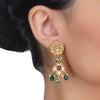 Gold Plated Sankrant Kundan Earrings