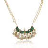 Gold Plated Pachi Green Necklace Set