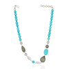 Silver Plated Tarana Turquoise Zircon Ball String