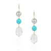 Silver Plated Tarana Turquoise Zircon Ball String