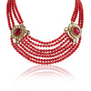 Gold Plated Pacchi Coral Necklace Set