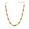 Gold Plated Tarana Carnelian Gold Bead String