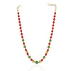 Gold Plated Tarana Coral Gold Bead String