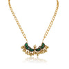 Gold Plated Pacchi Green Gold Chain Necklace Set