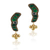 Gold Plated Pacchi Green Gold Chain Necklace Set