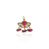 Gold Plated Kundan Ruby Nosepin