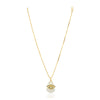 Zircon Grishma Gold Plated Evil Eye MOP Pendant Chain