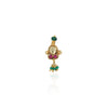 Gold Plated Kundan Green Onyx Nosepin