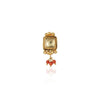 Gold Plated Kundan Coral Nosepin