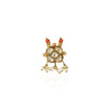 Gold Plated Coral Nosepin